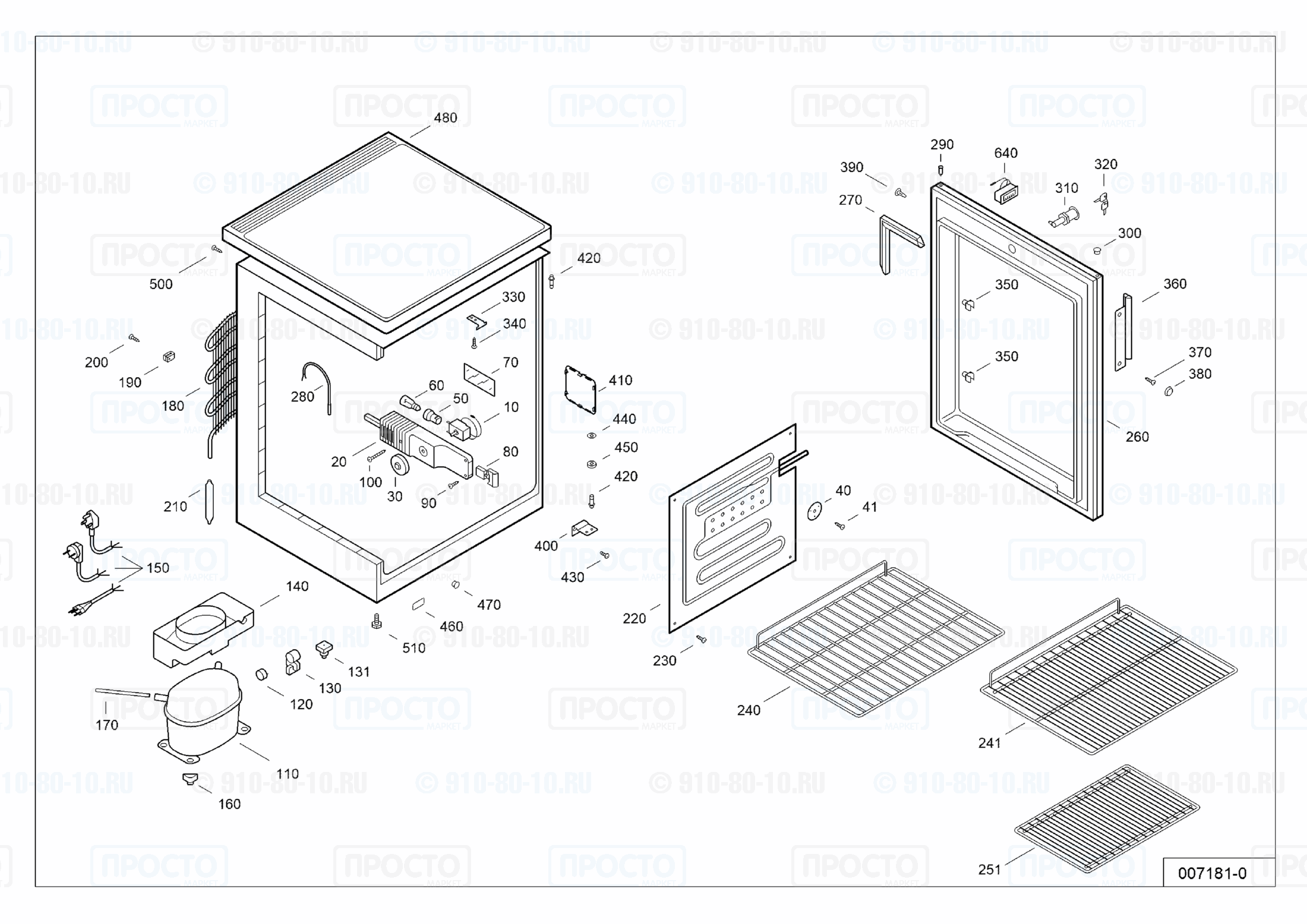 Взрыв-схема запчастей холодильника Liebherr FKU 1800-11U