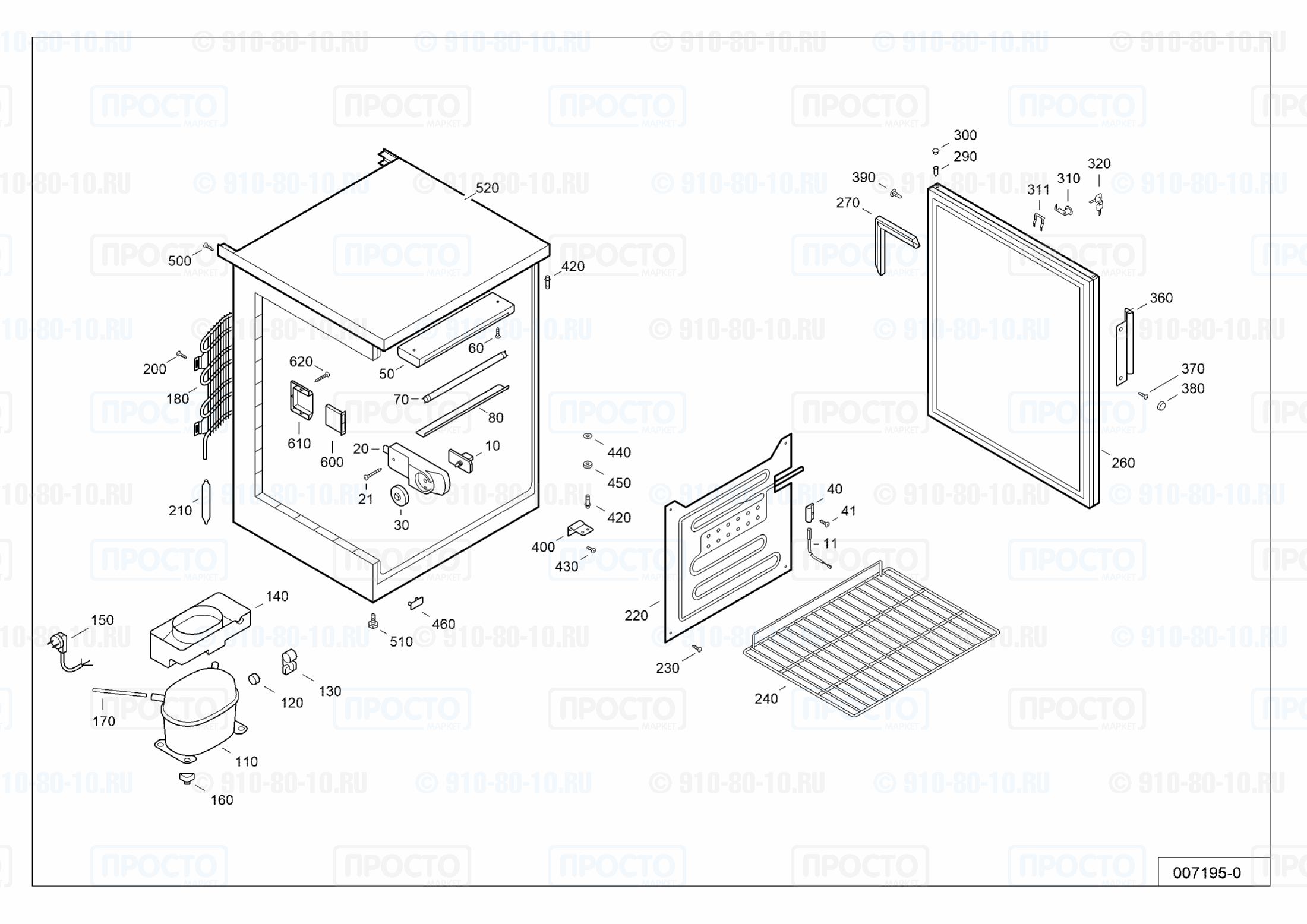 Взрыв-схема запчастей холодильника Liebherr FKU 1802-20Q