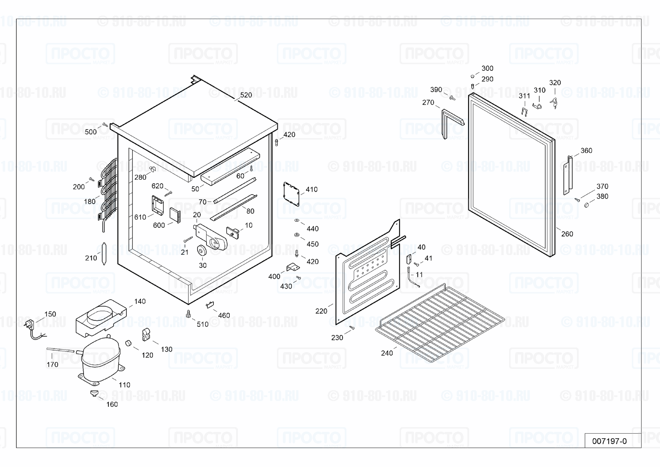 Взрыв-схема запчастей холодильника Liebherr FKU 1802-20R