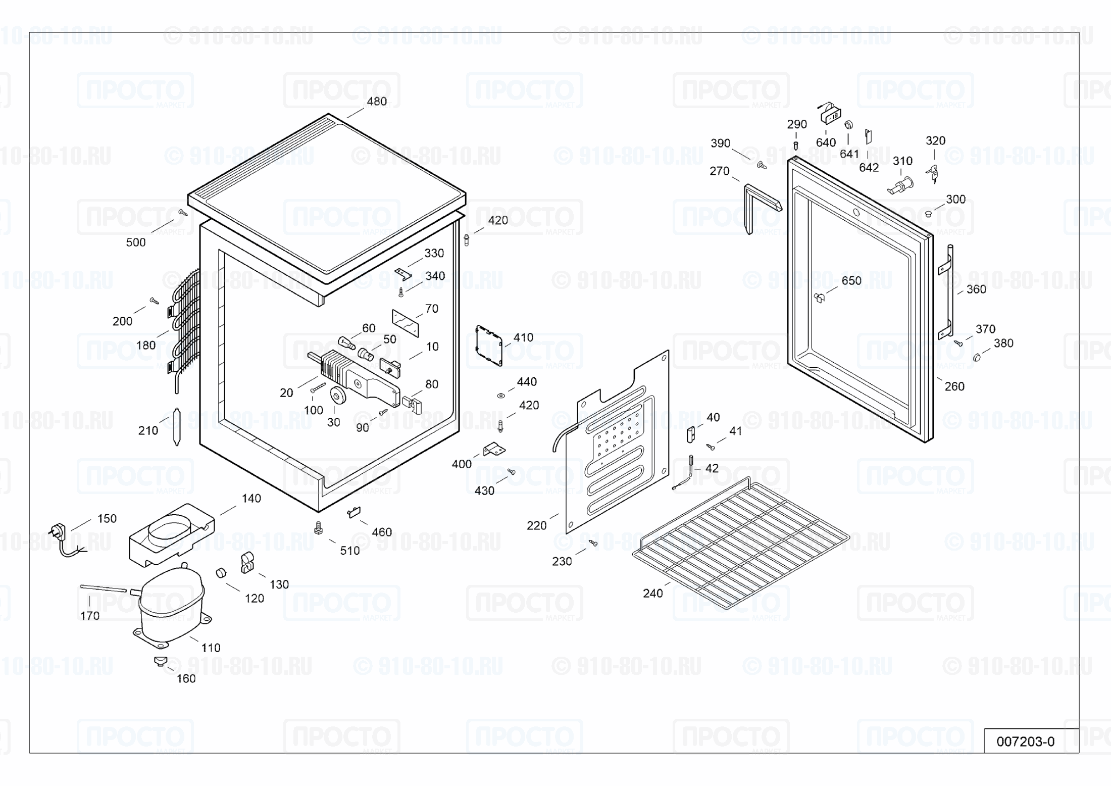 Взрыв-схема запчастей холодильника Liebherr FKU 1805-21W