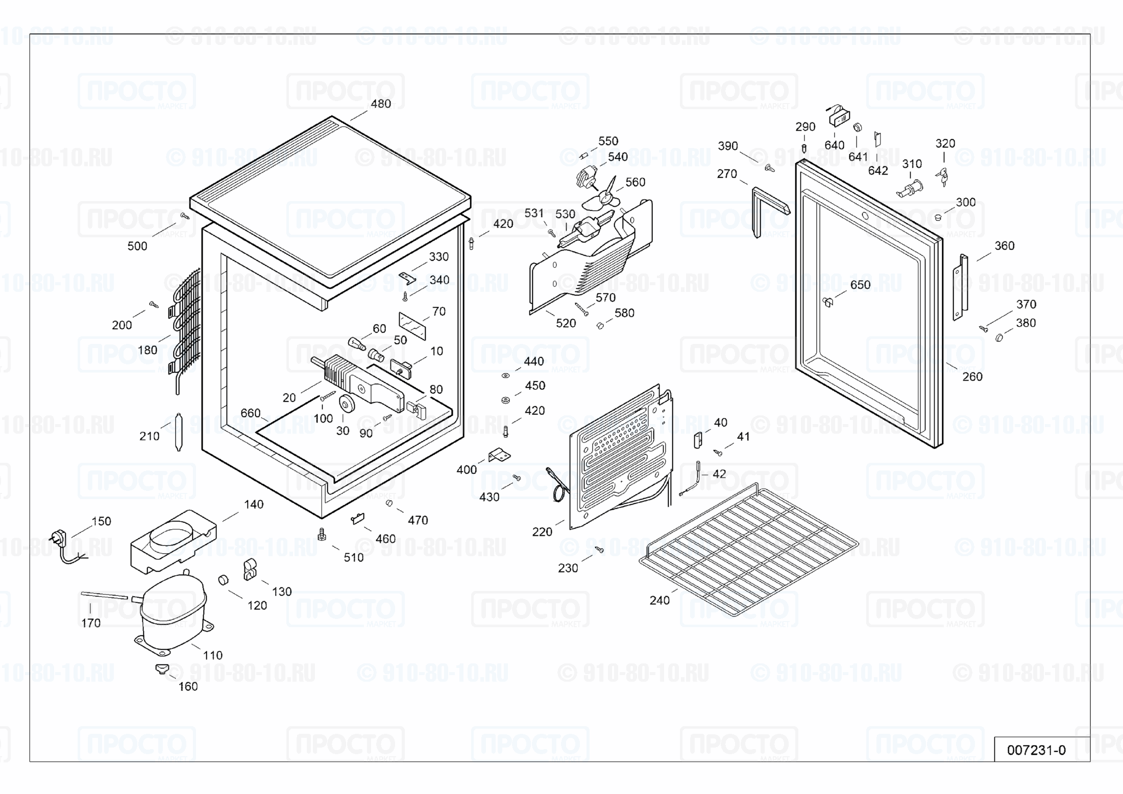 Взрыв-схема запчастей холодильника Liebherr FKv 1800-20T