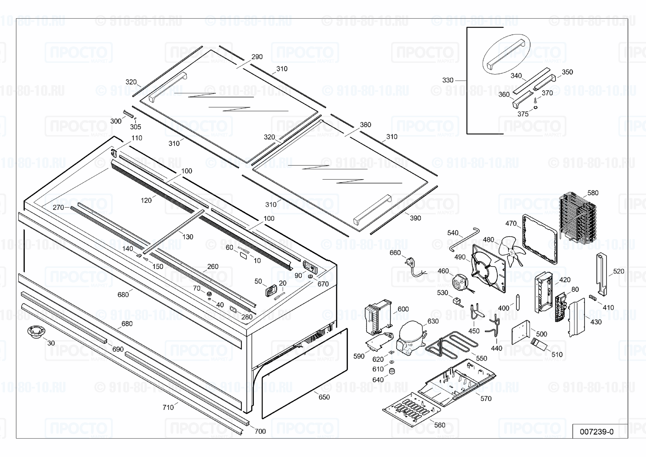 Взрыв-схема запчастей холодильника Liebherr STEm 872-40D