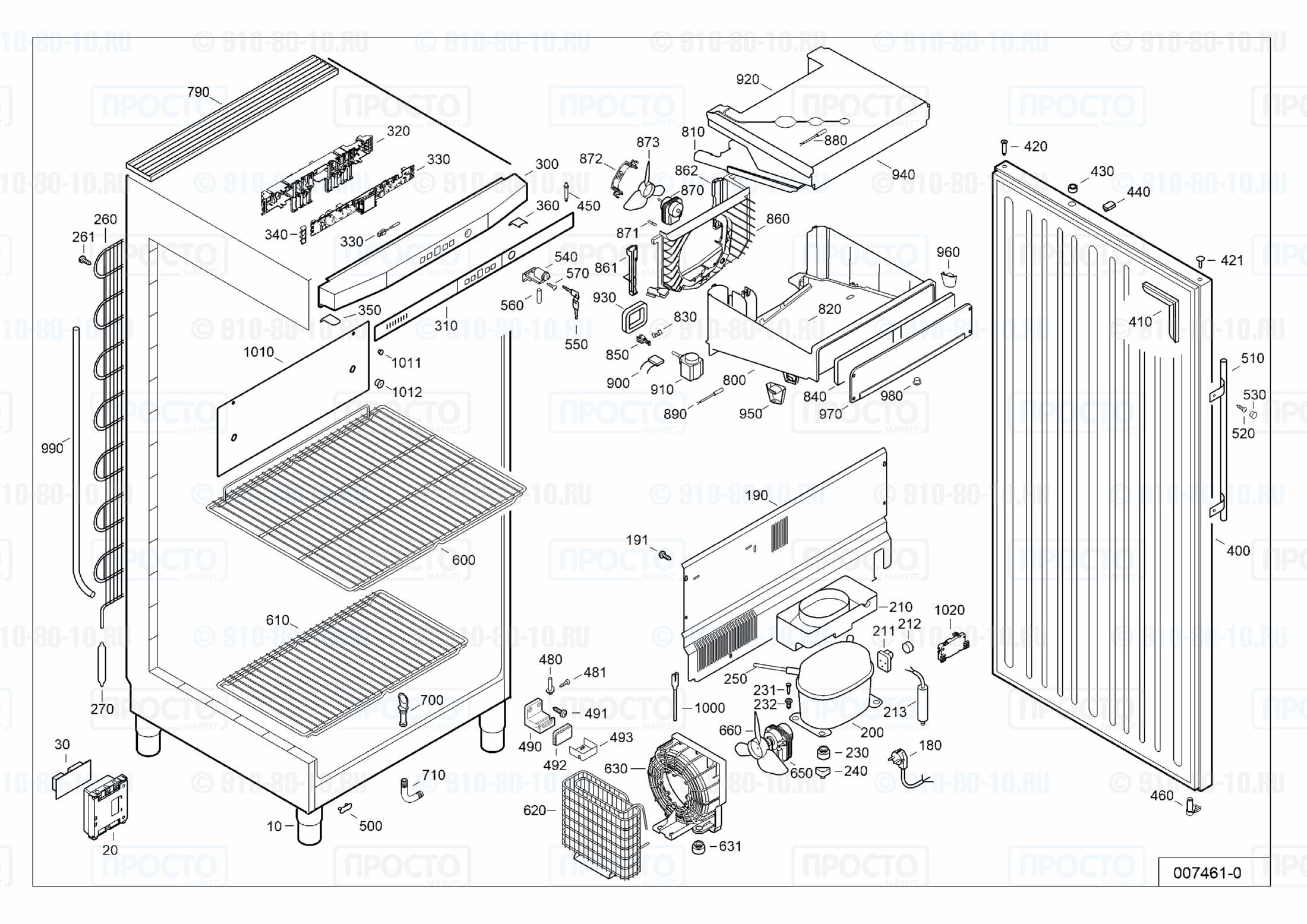 Взрыв-схема холодильника Liebherr GGv 5060-42A