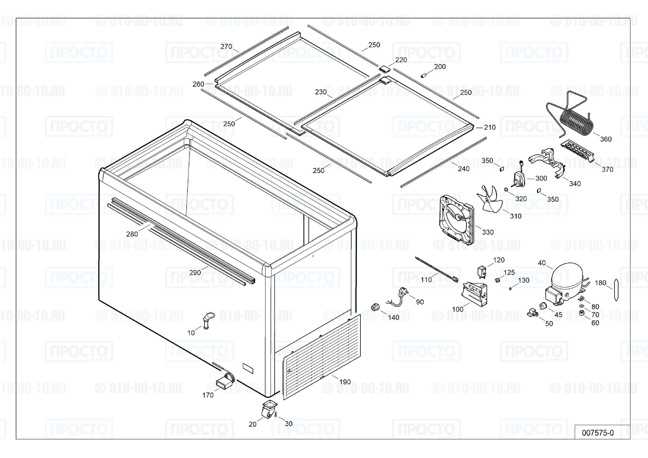 Взрыв-схема запчастей холодильника Liebherr GTE 3302-40B