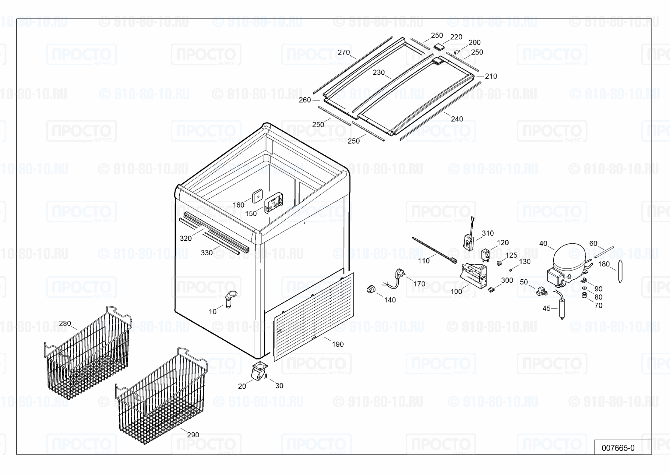 Взрыв-схема запчастей холодильника Liebherr GTI 1753-20C