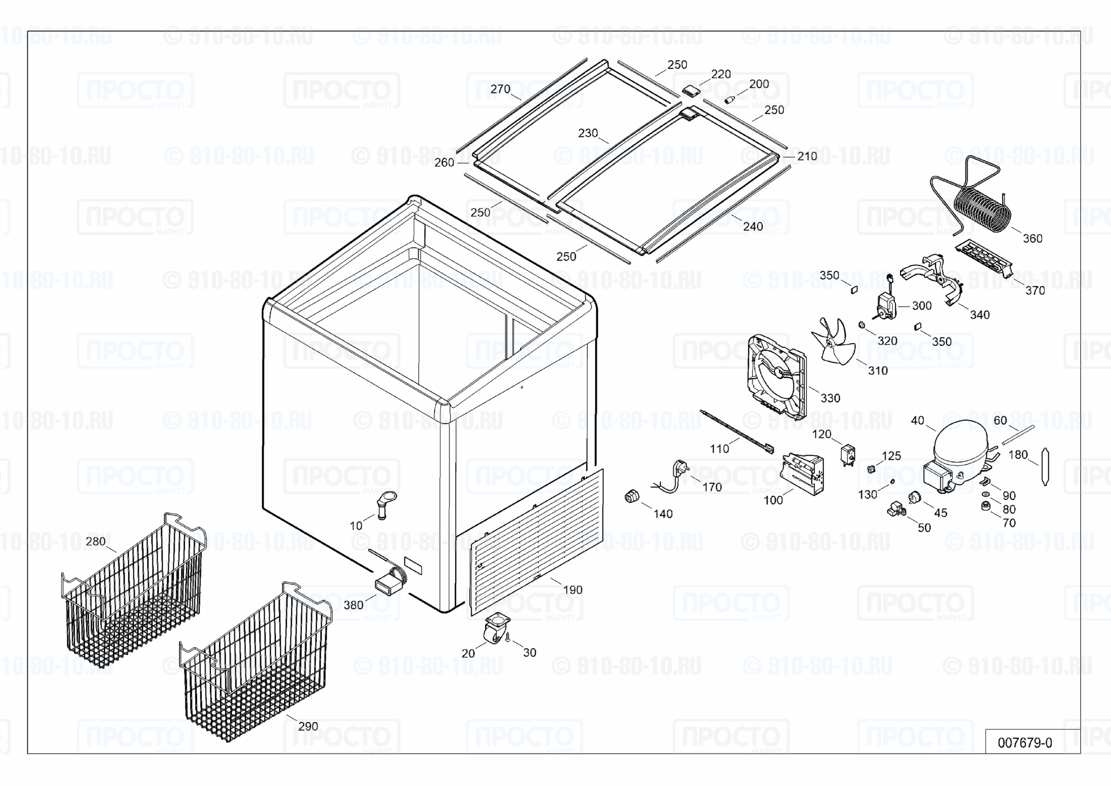 Взрыв-схема запчастей холодильника Liebherr GTI 2503-40D