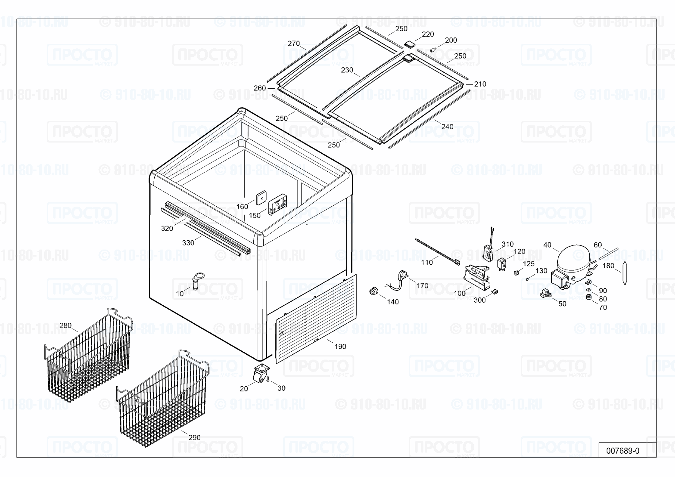 Взрыв-схема запчастей холодильника Liebherr GTI 2553-20C