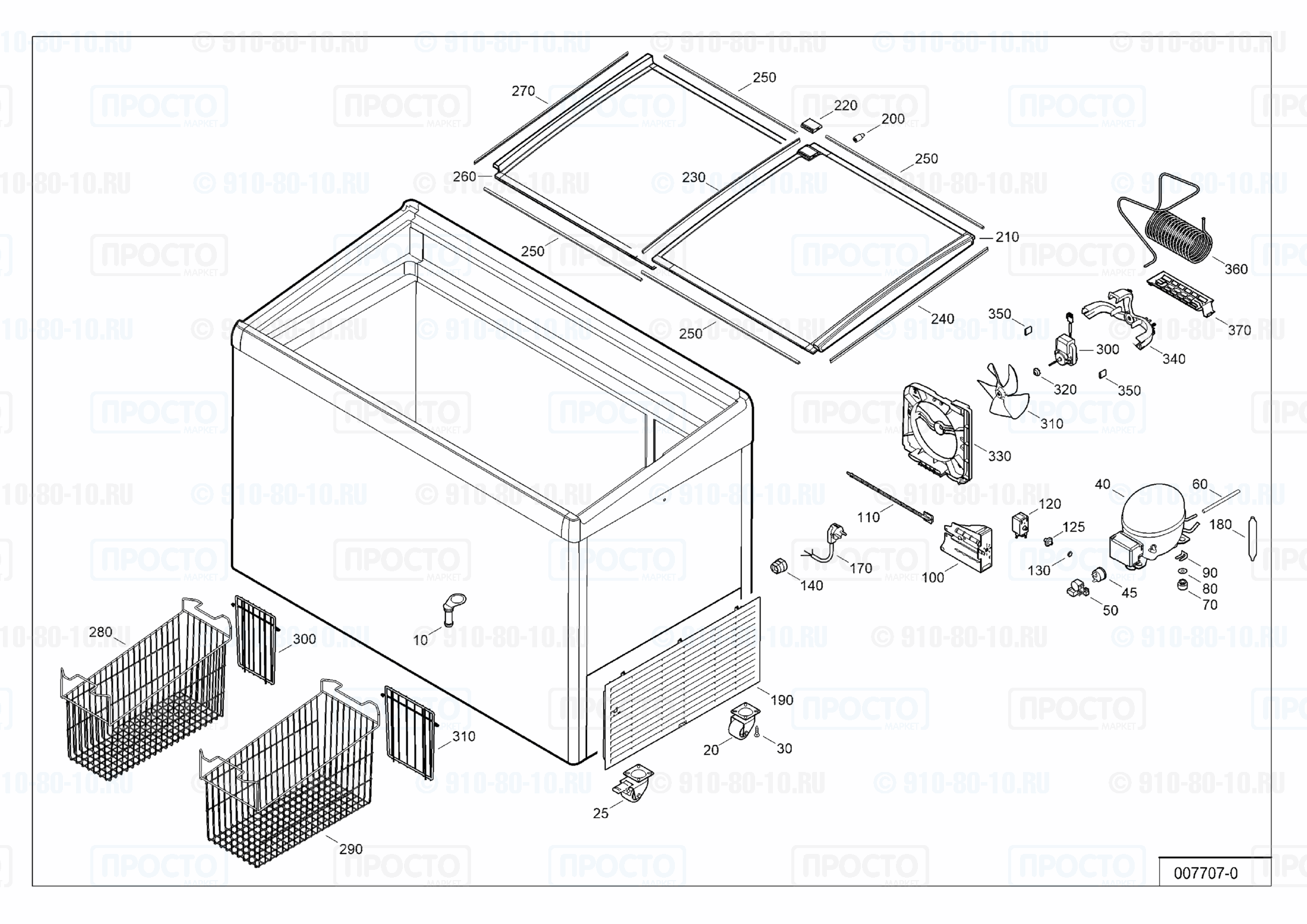 Взрыв-схема запчастей холодильника Liebherr GTI 3303-41A