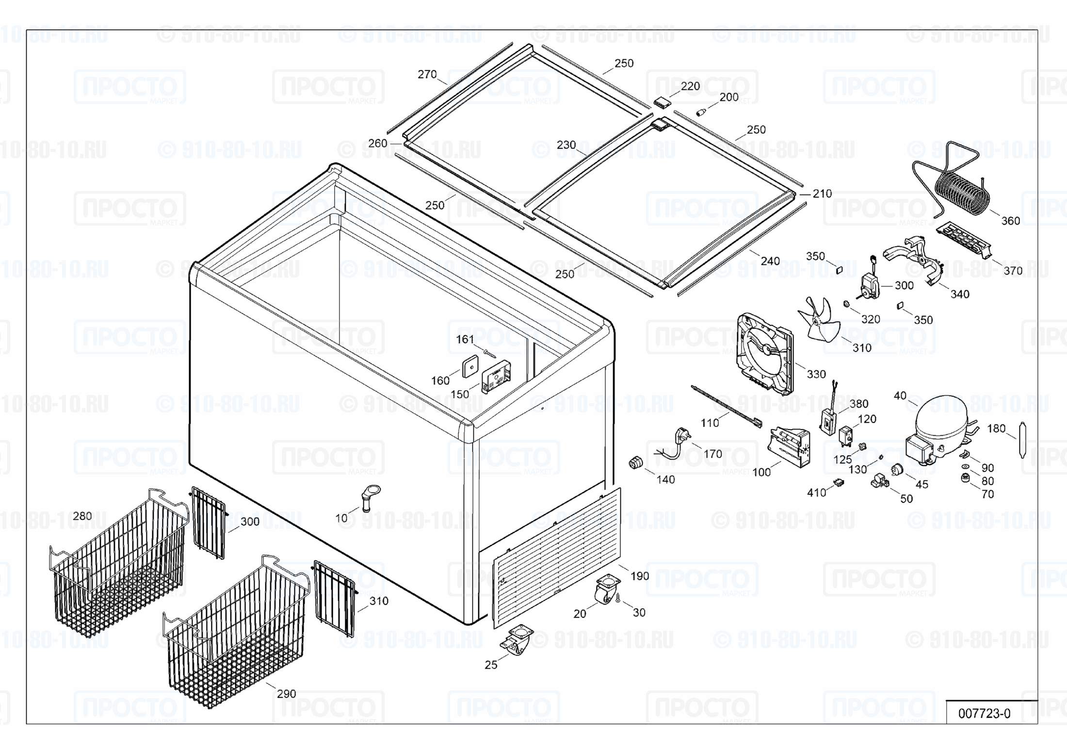 Взрыв-схема запчастей холодильника Liebherr GTI 3353-40A