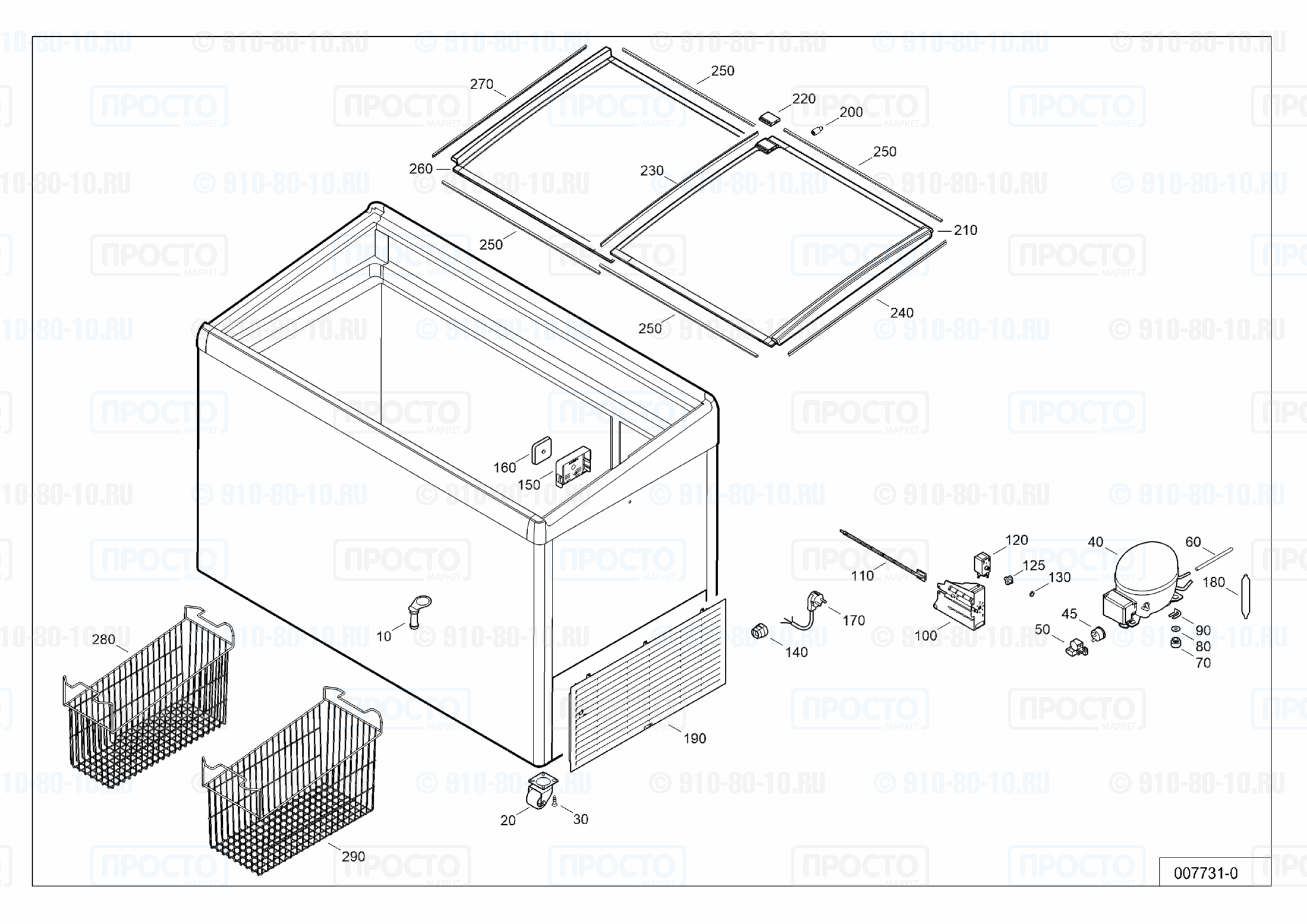 Взрыв-схема запчастей холодильника Liebherr GTI 4103-40E