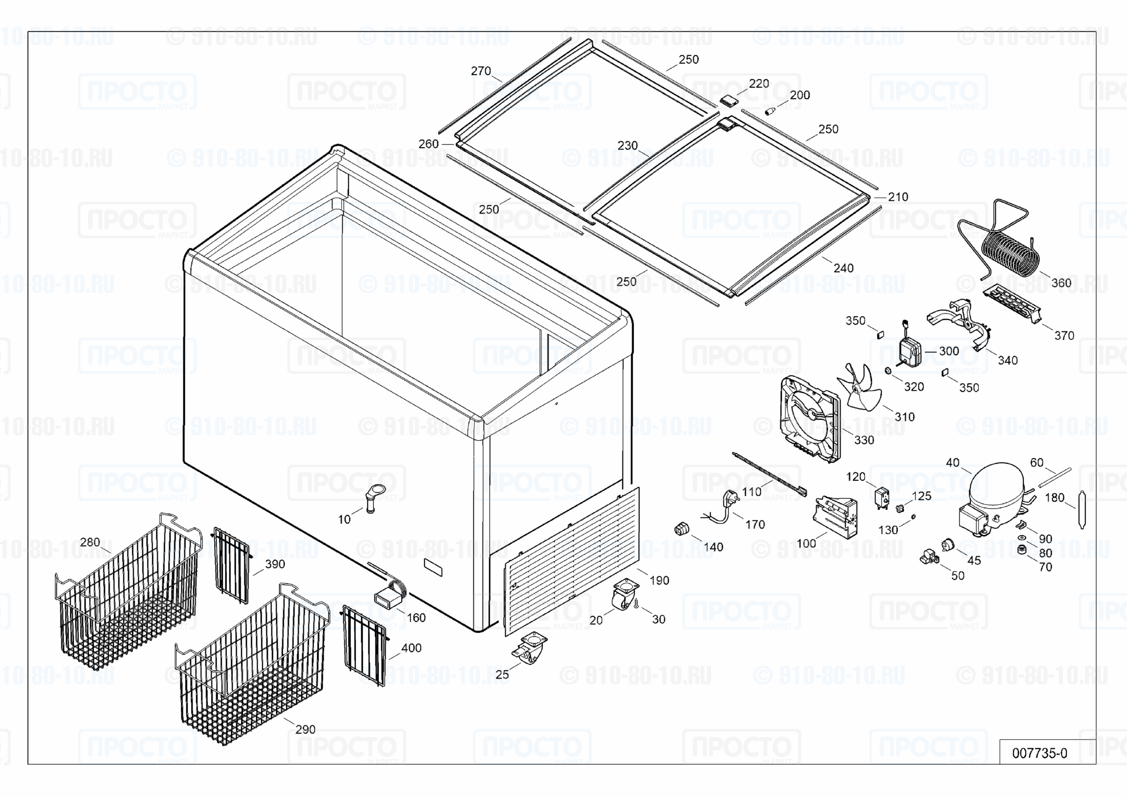 Взрыв-схема запчастей холодильника Liebherr GTI 4103-41A