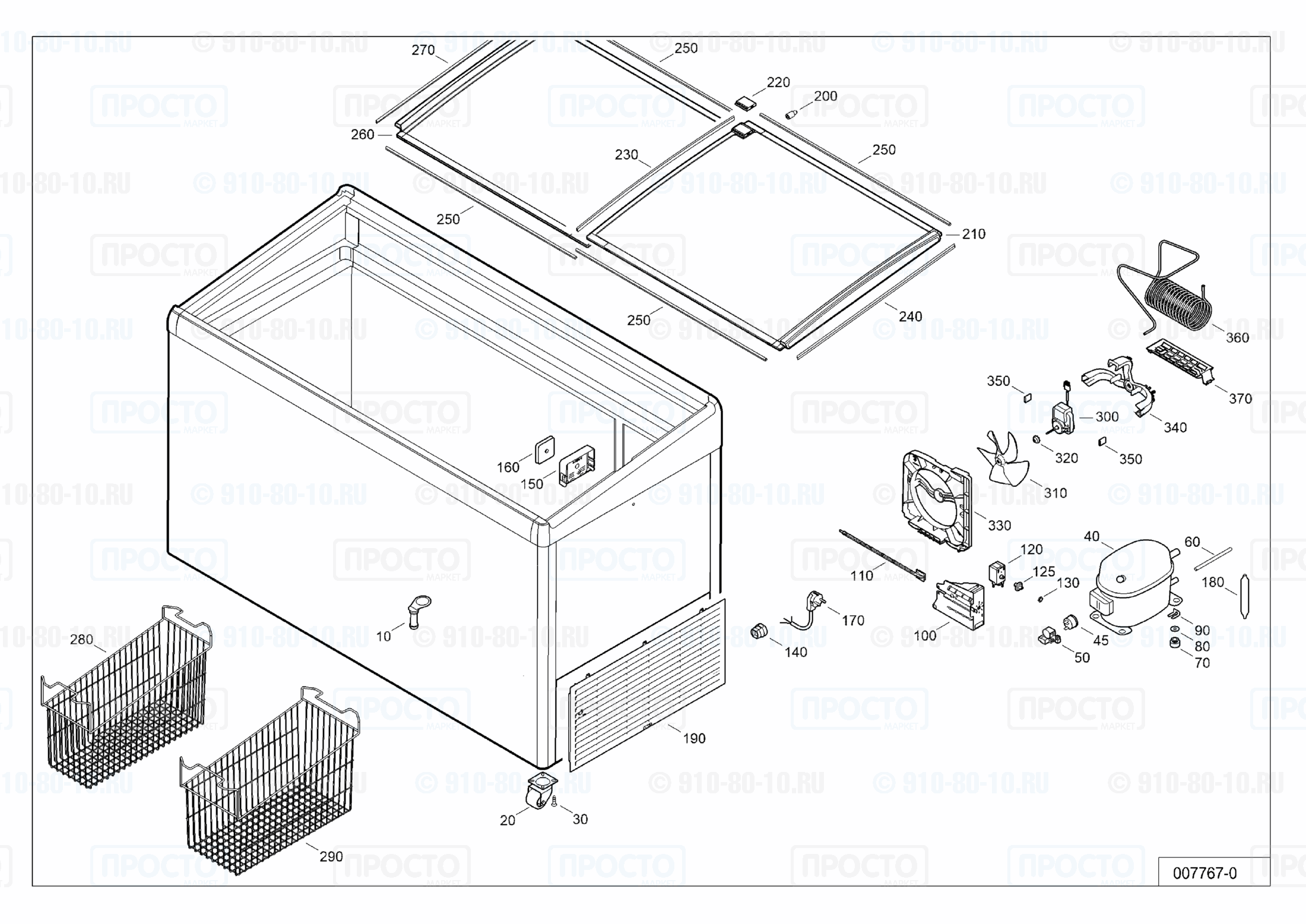 Взрыв-схема запчастей холодильника Liebherr GTI 4903-40D