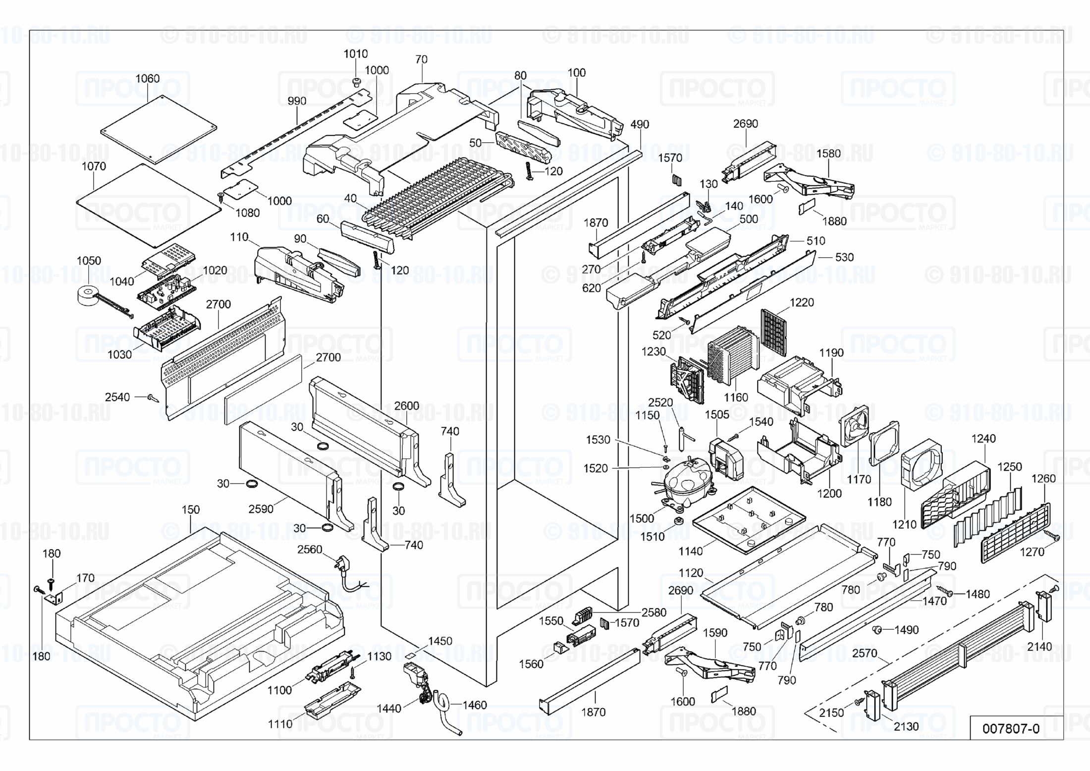 Взрыв-схема холодильника Liebherr EKB 9271-20B