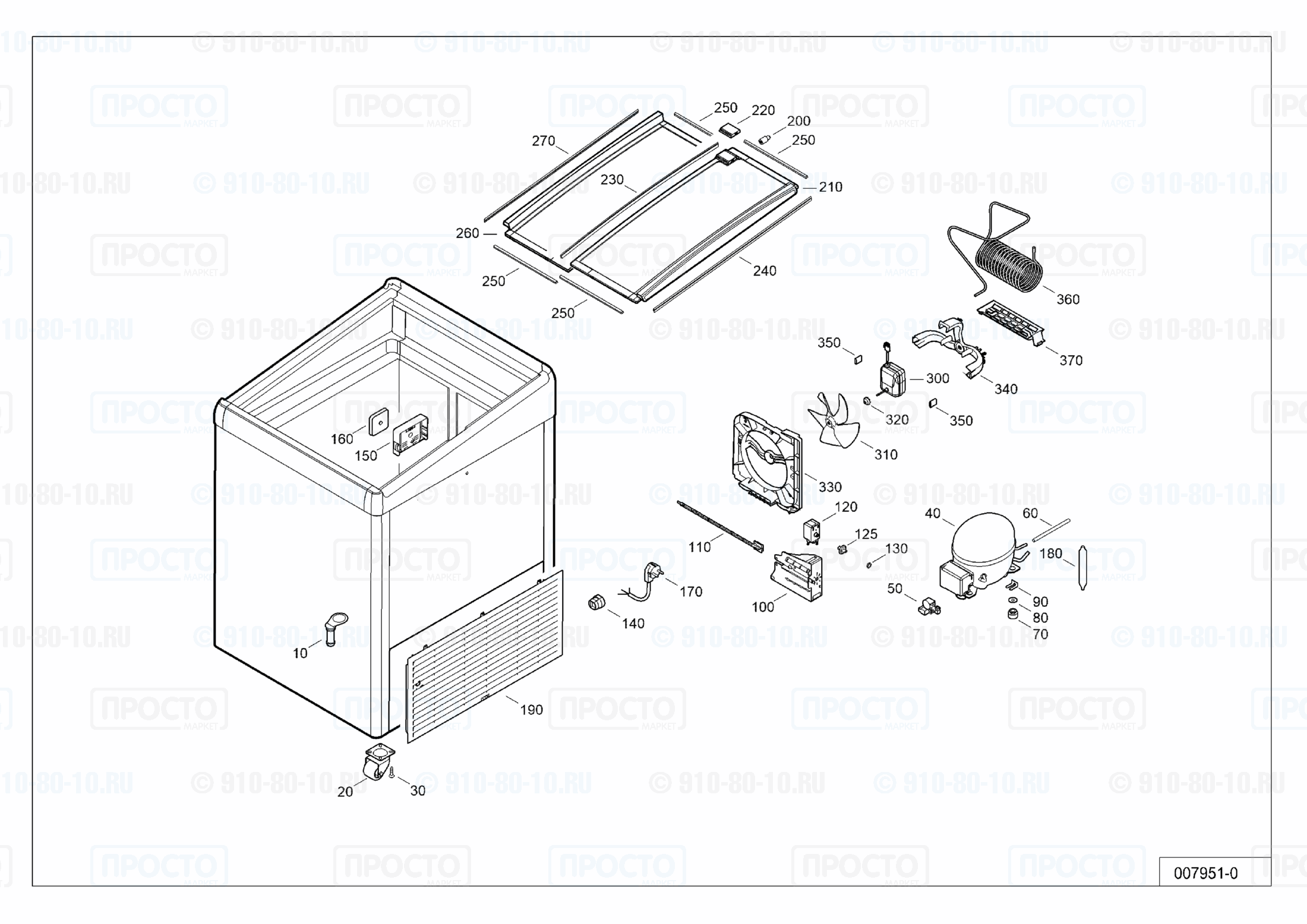 Взрыв-схема запчастей холодильника Liebherr GTI 1703-21A