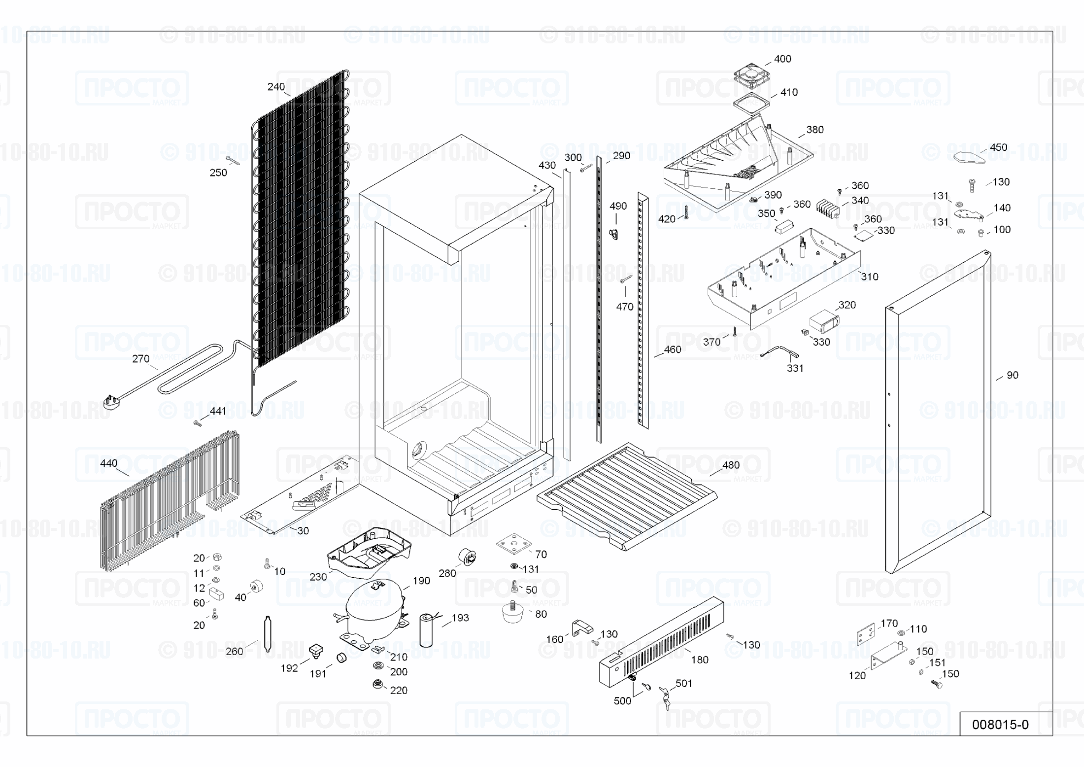 Взрыв-схема запчастей холодильника Liebherr EWSl 3612-11