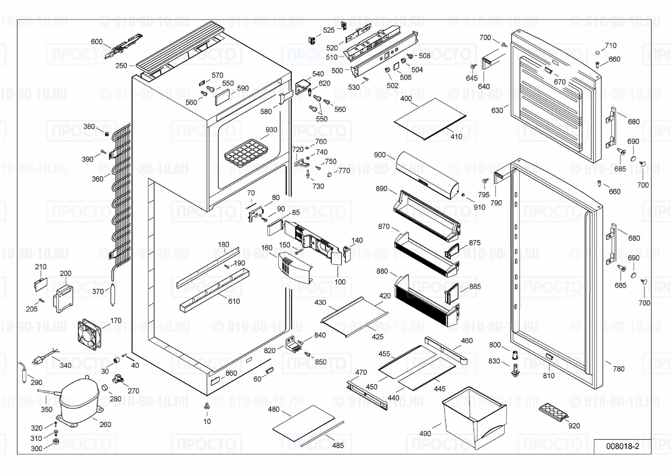 Взрыв-схема запчастей холодильника Liebherr CT 3213-21A