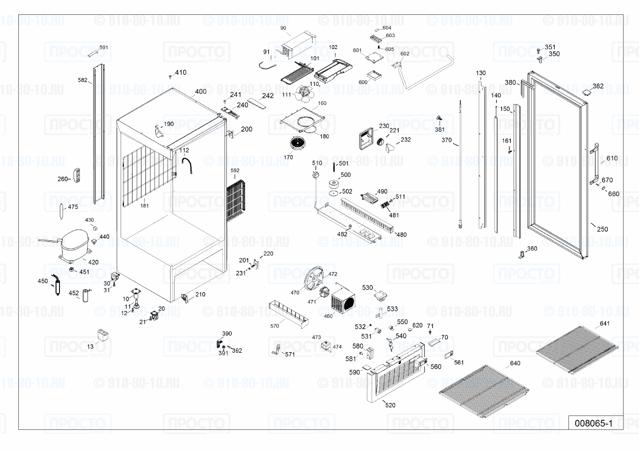 Взрыв-схема запчастей холодильника Liebherr Fv 3613-15I