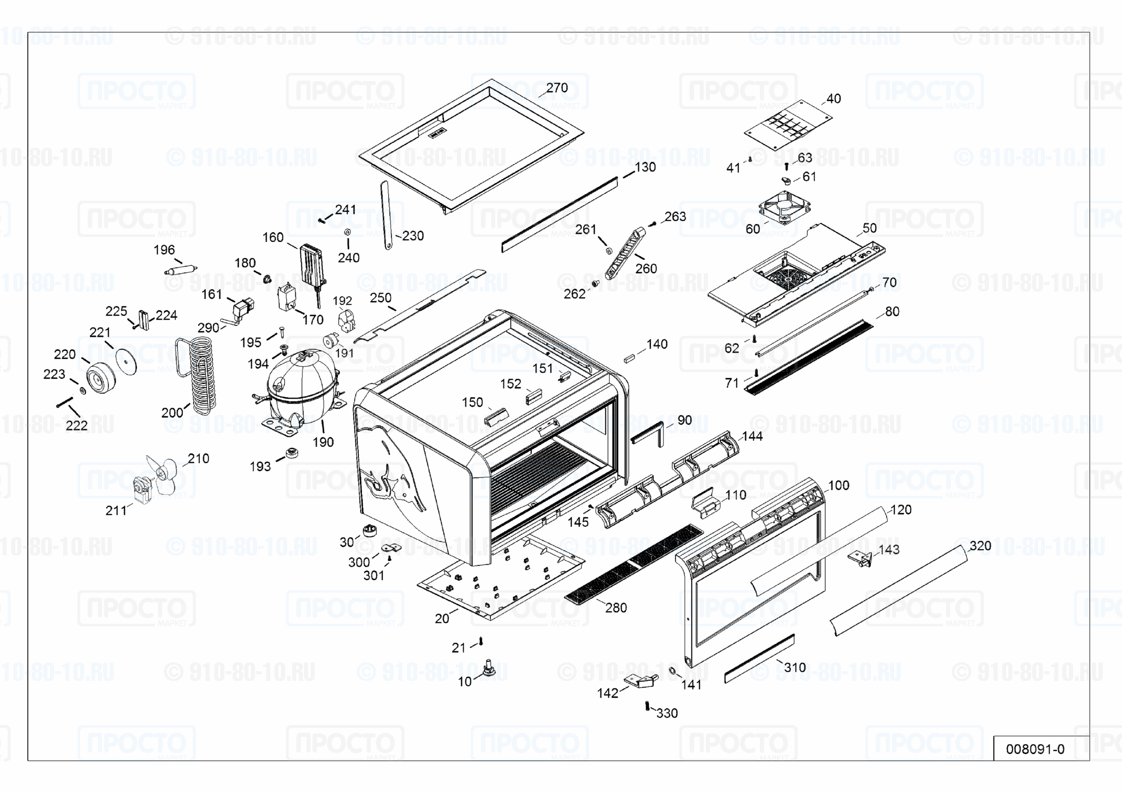 Взрыв-схема холодильника Liebherr BCvsl 213-21Z