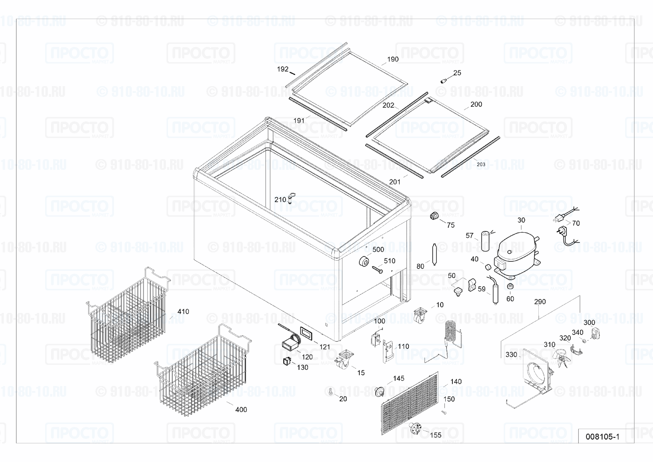 Взрыв-схема запчастей холодильника Liebherr EFI 3503-40D