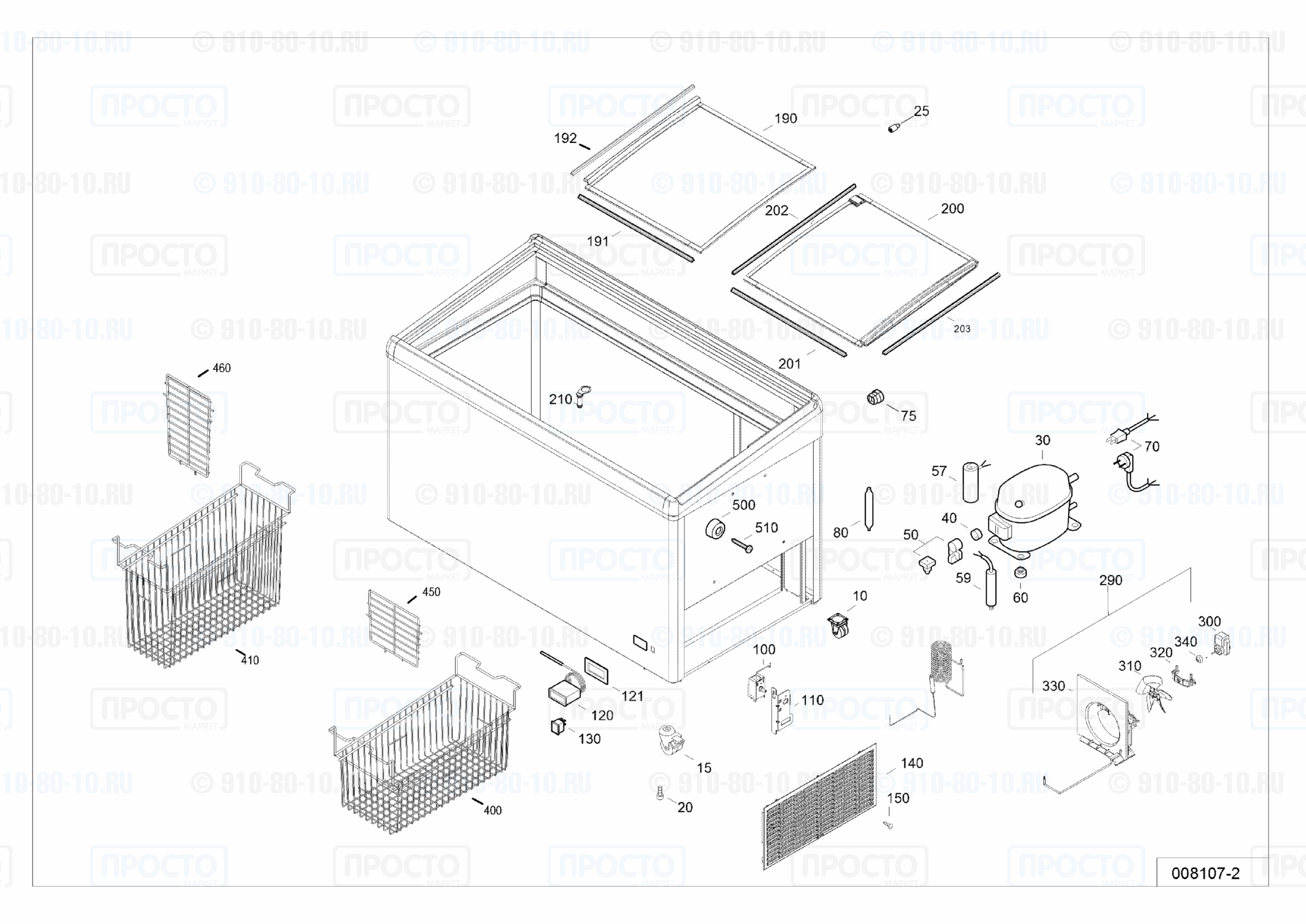 Взрыв-схема запчастей холодильника Liebherr EFI 2103-20B