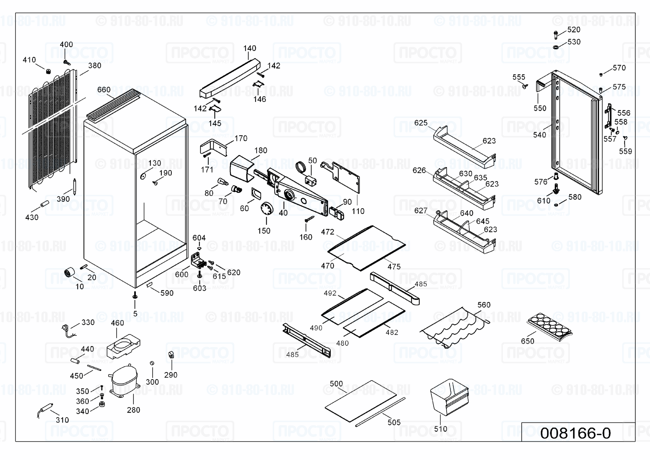 Взрыв-схема холодильника Liebherr K 2330-22A