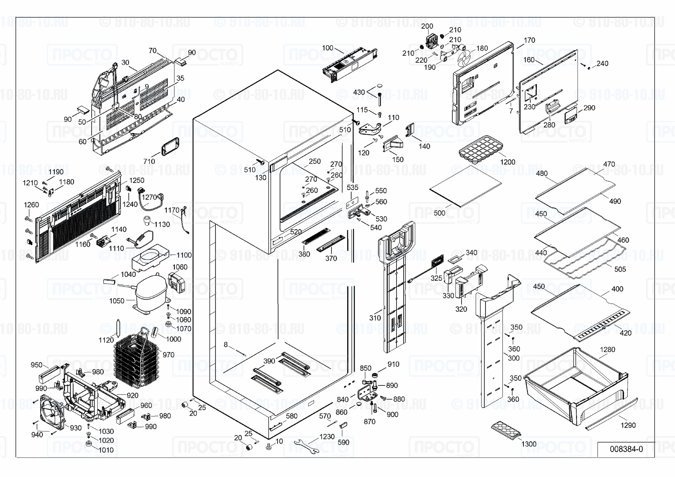 Взрыв-схема запчастей холодильника Liebherr CTN 5215-20A