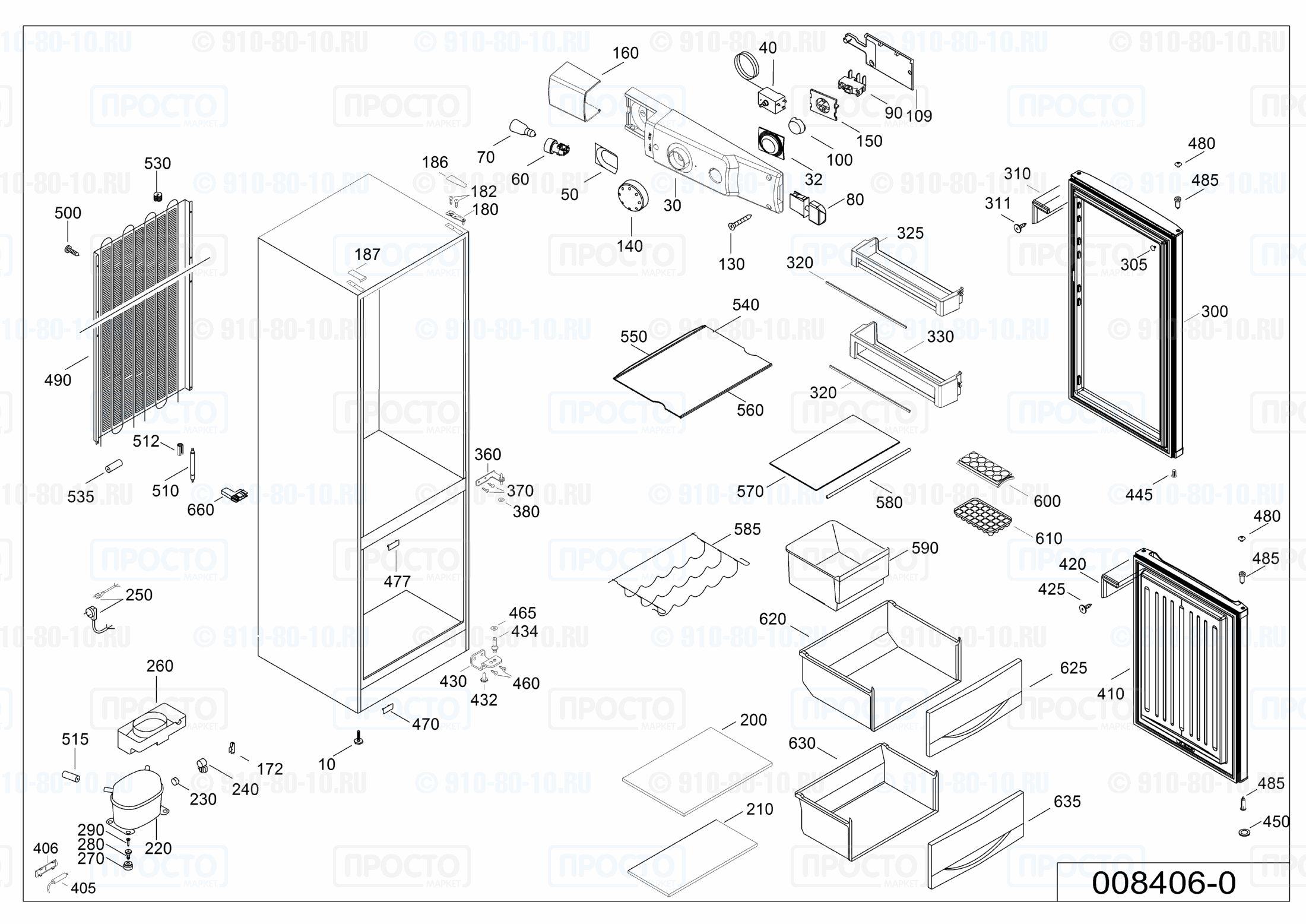Взрыв-схема запчастей холодильника Liebherr CU 3331-20A