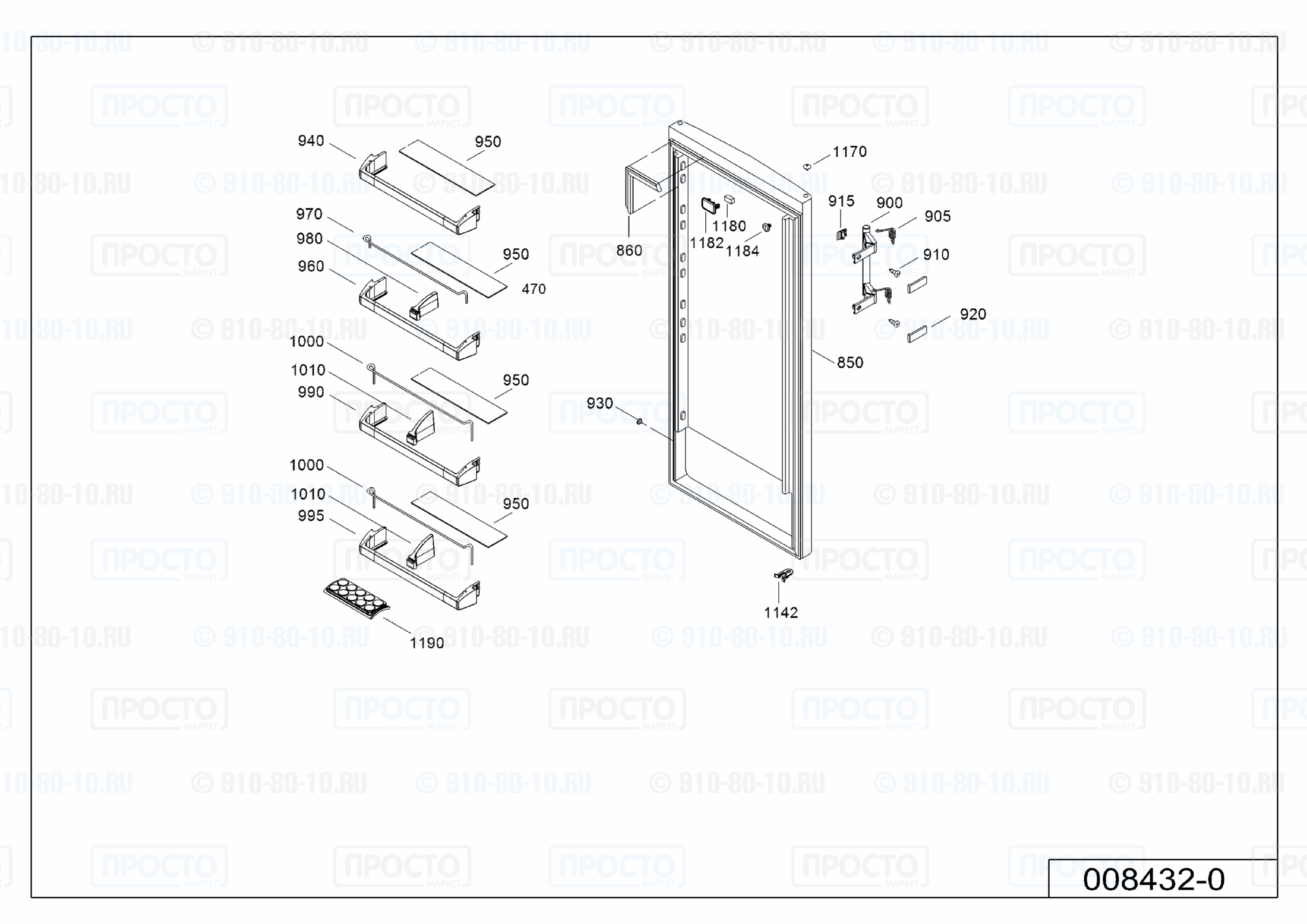 Взрыв-схема холодильника Liebherr SK 4250-22A