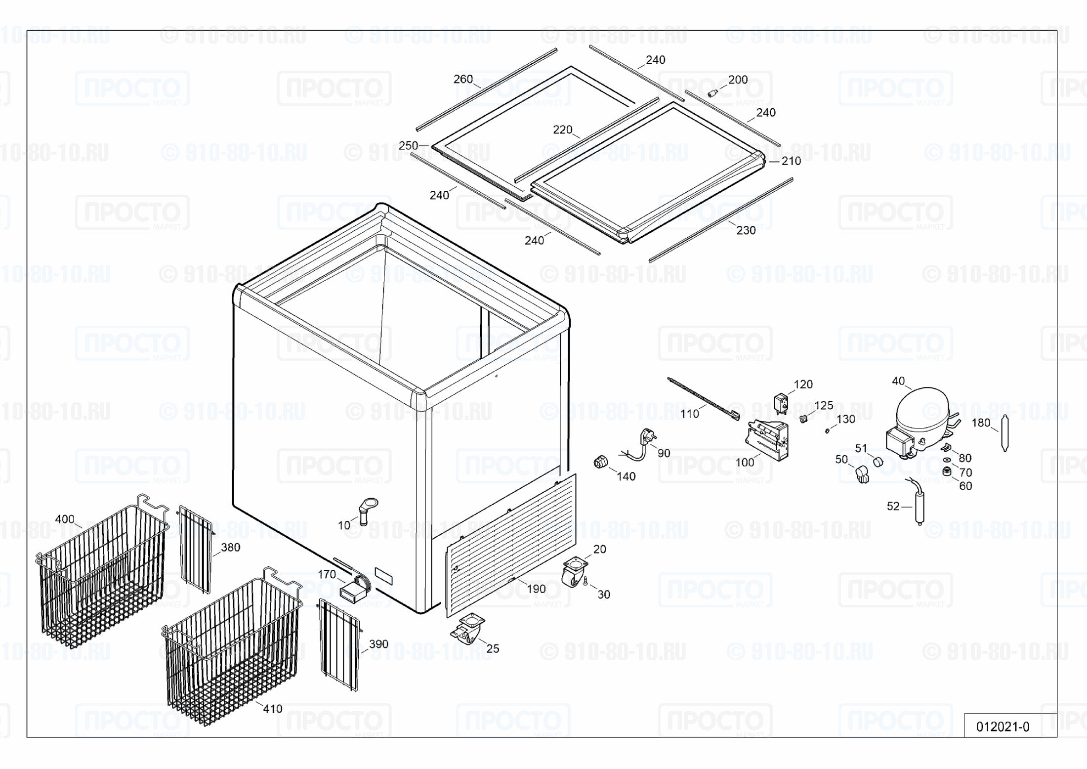 Взрыв-схема запчастей холодильника Liebherr GTE 2502-21A