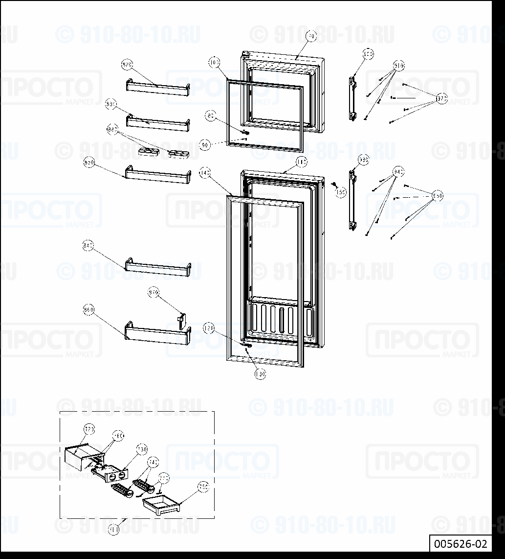 Взрыв-схема холодильника Liebherr TCss 3520-20A